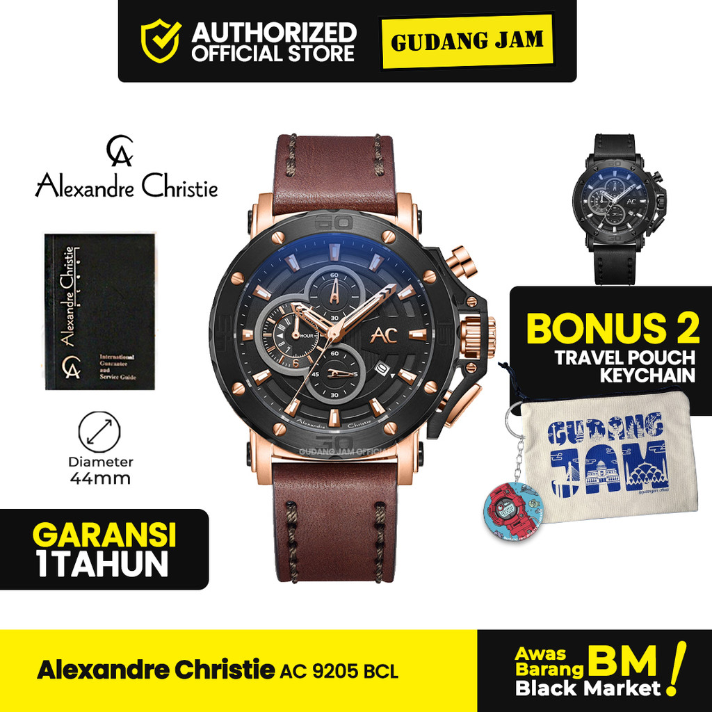 Jam Tangan Wanita Alexandre Christie AC 9205 BCL Analog Leather Strap