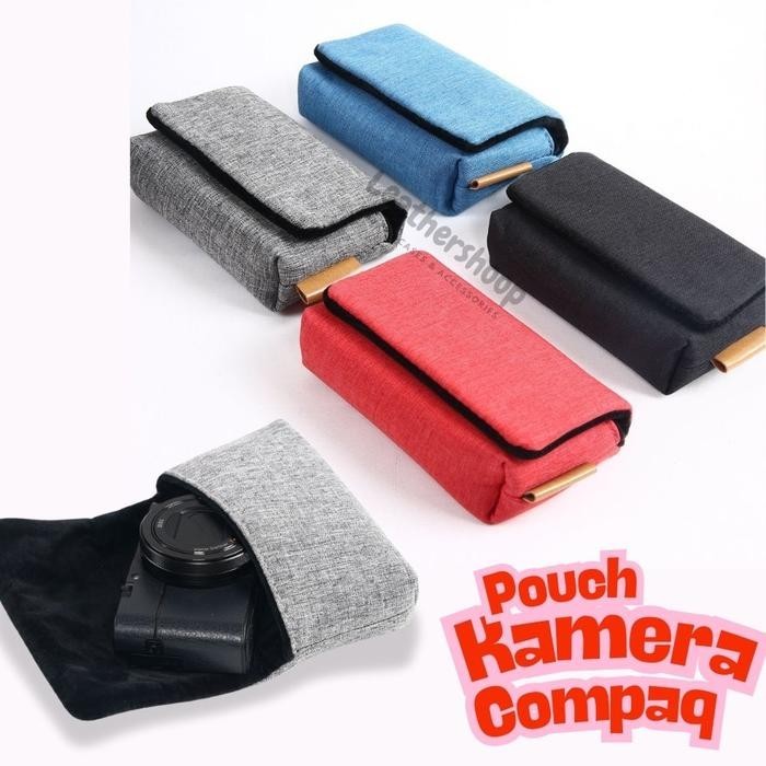 Pouch Linen Sarung Kamera Digital Pocket RX100II RX100III ZV-1F ZV-1M2 HX99 WX500 SX740 SX740HS SX73
