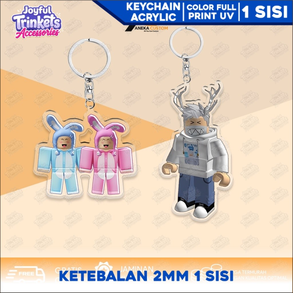 Gantungan Kunci akrilik Akudav Mipan Zuzuzu Roblox Akudap