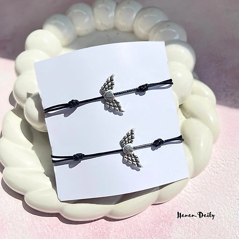 (1pcs)Gelang Tali Sayap cinta | Gelang Tali Korea Sayap Cinta waterproff