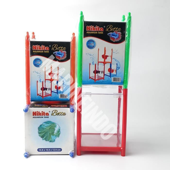 Aqaurium/Akuarium cupang Akrilik Nikita Betta - Biru