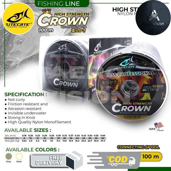 Senar Pancing Utecate CROWN 100M Connecting Warna Putih - 0.18mm