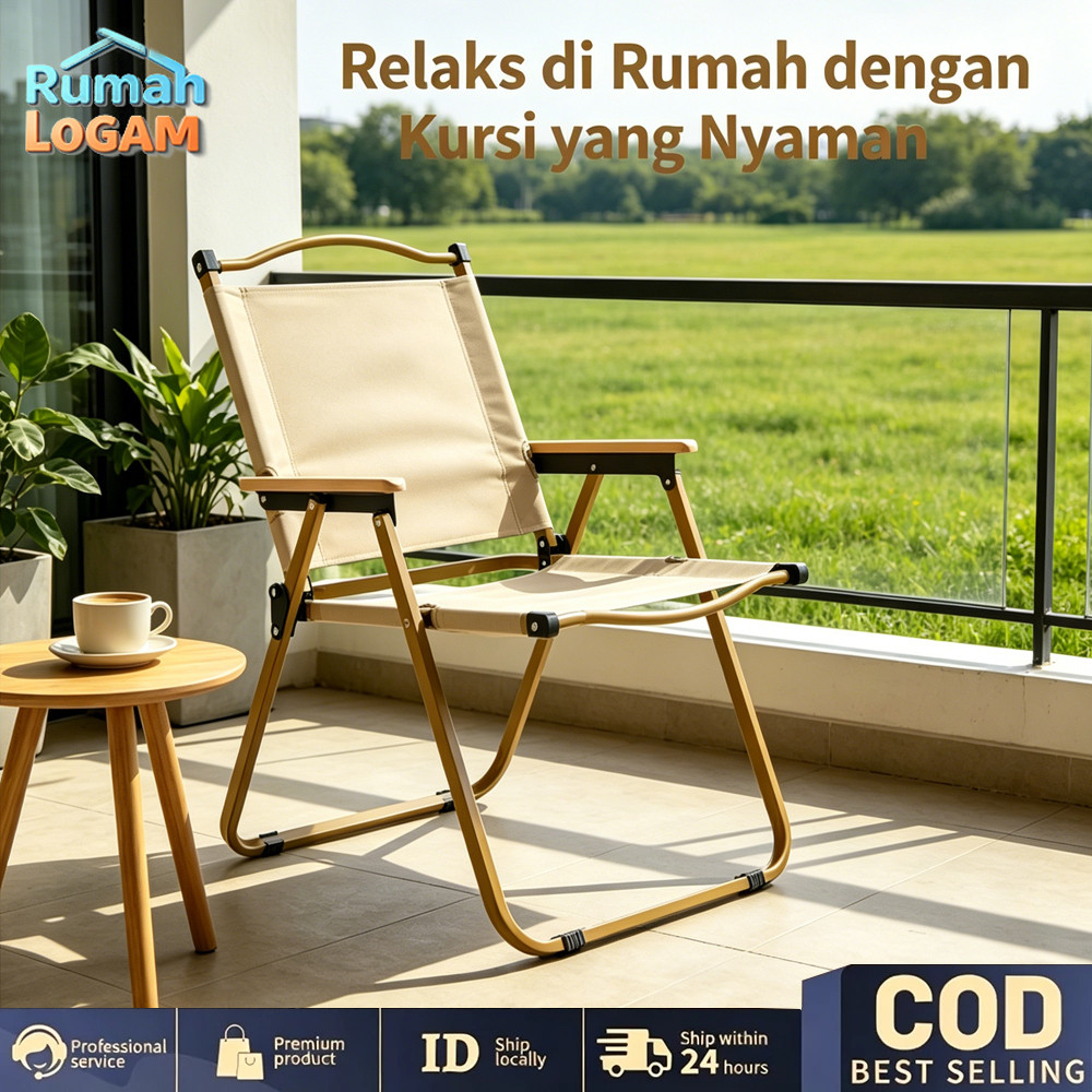 Kursi Lipat Portable Outdoor Bangku Lipat Pancing Camping Ultra Ringan dengan Sandaran - Kursi Meman