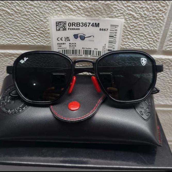 Kacamata Original Rāybān RB3674M Scuderia Ferrari Black