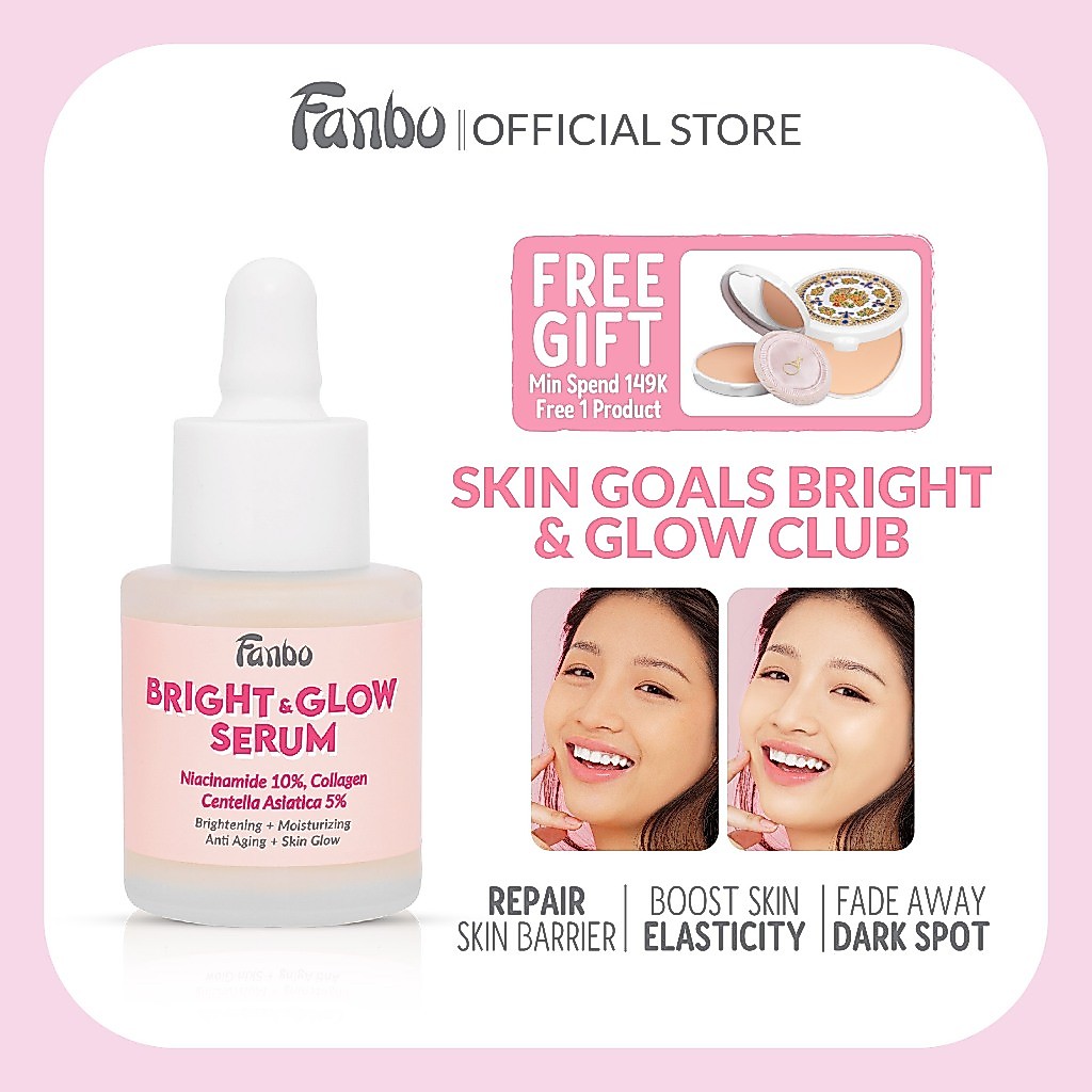 Fanbo Skin Goals Bright & Glow Serum [DP] - Niacinamide 10% - Centella asiatica 5% - Collagen - untu