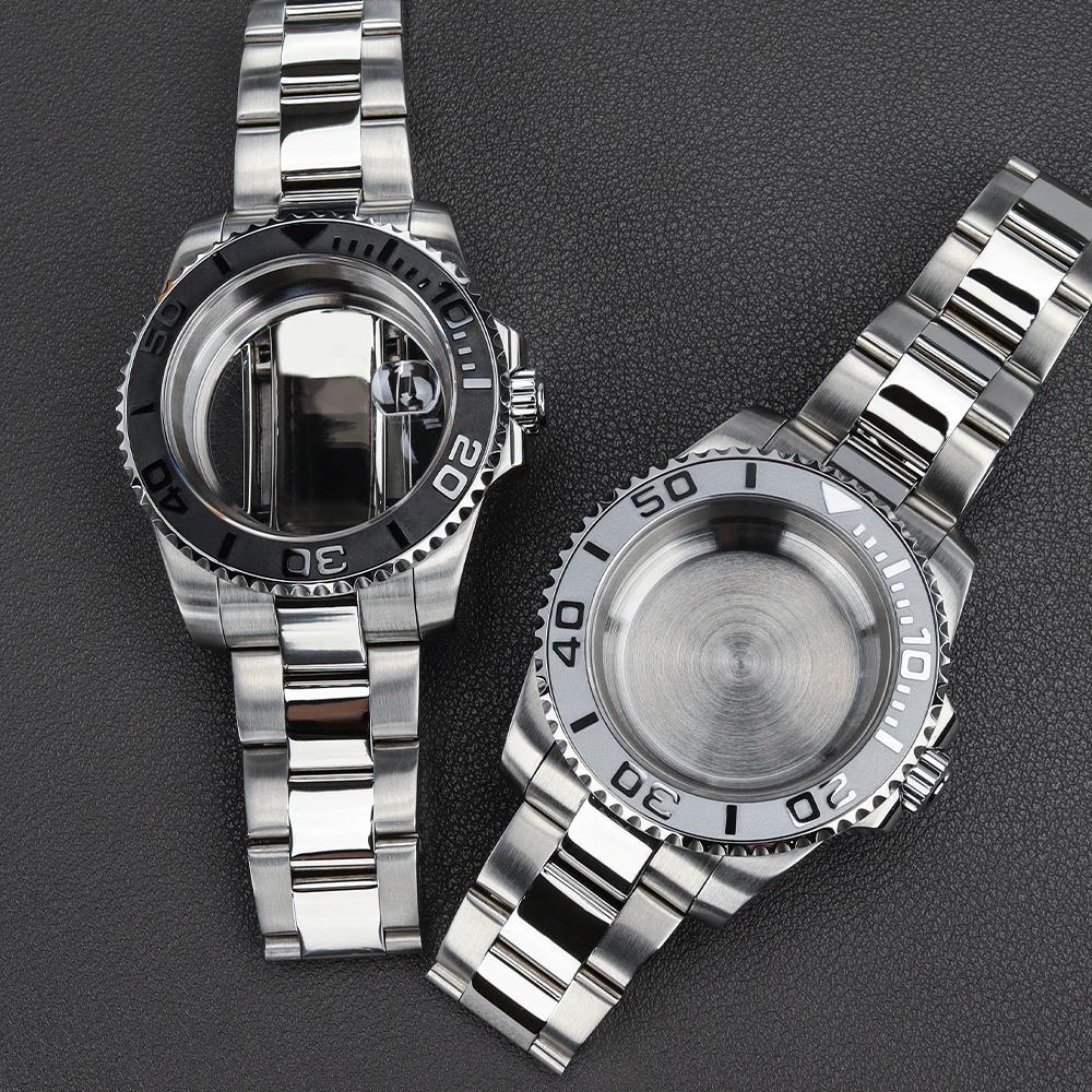 40mm NH35 Watch Case Solid Stainless Steel Watchband For GMT SUB NH35 NH36 NH34 Miyota 8215 Eta2824 