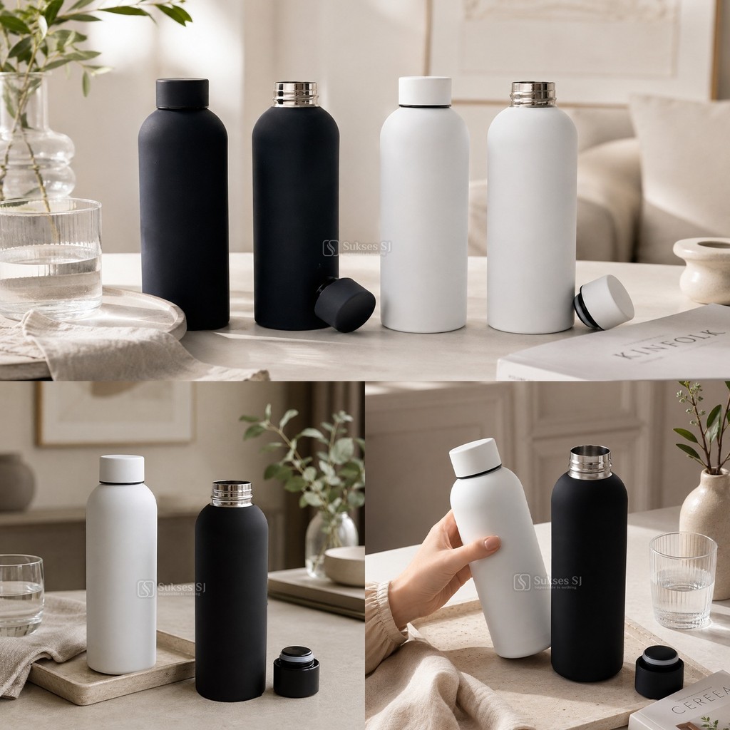 SR Tumbler 3337 Stainless Steel 500ml Botol Minum Premium Hot Cold Vacuum Flask Anti Bocor