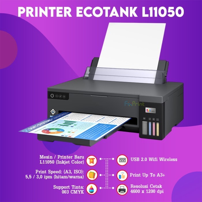 FixPrint Printer Epson EcoTank L11050 Ink Tank Photo WiFi A3 / L8050 L6490 Wireless / L4360 A4 Wi-Fi