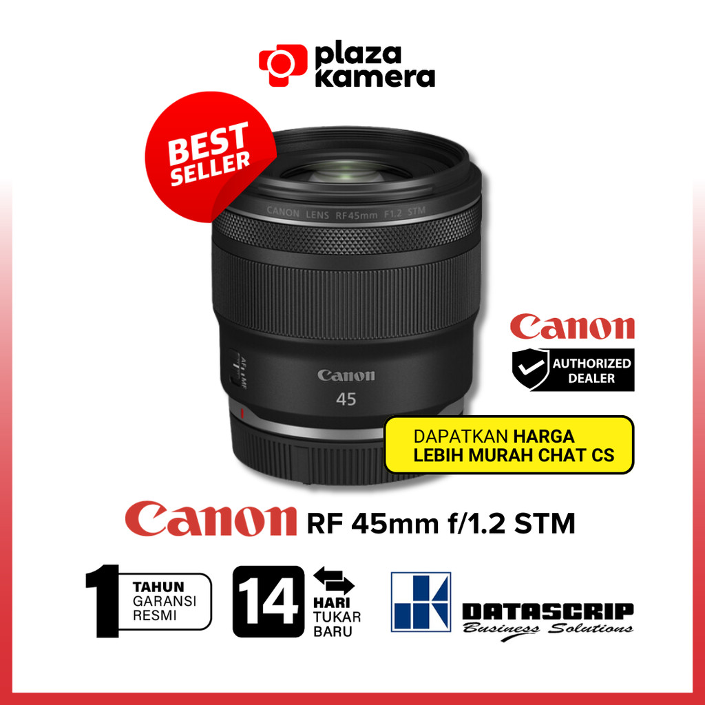 Canon RF 45mm f/1.2 STM Lens Mirrorless Lensa Kamera EOS R Portrait Prime Bokeh