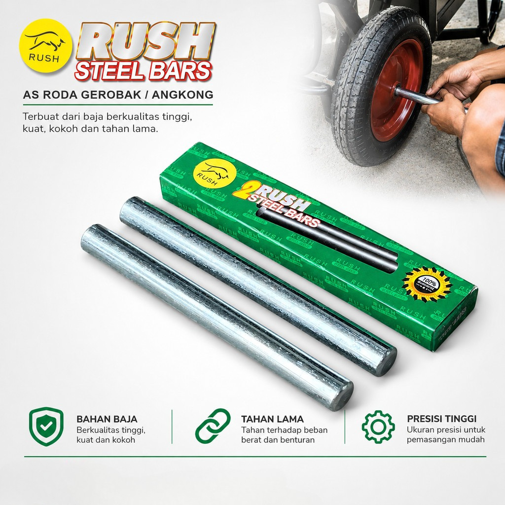 AS RODA GEROBAK PASIR RUSH