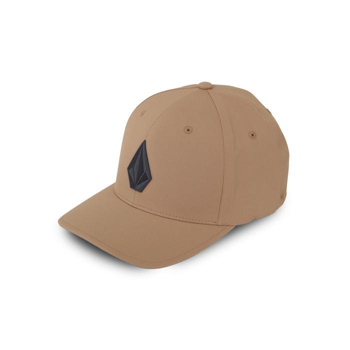 VOLCOM MCP STONE TECH FLEXFIT DELTA HAT DARK KHAKI - Dark Khaki, S/M
