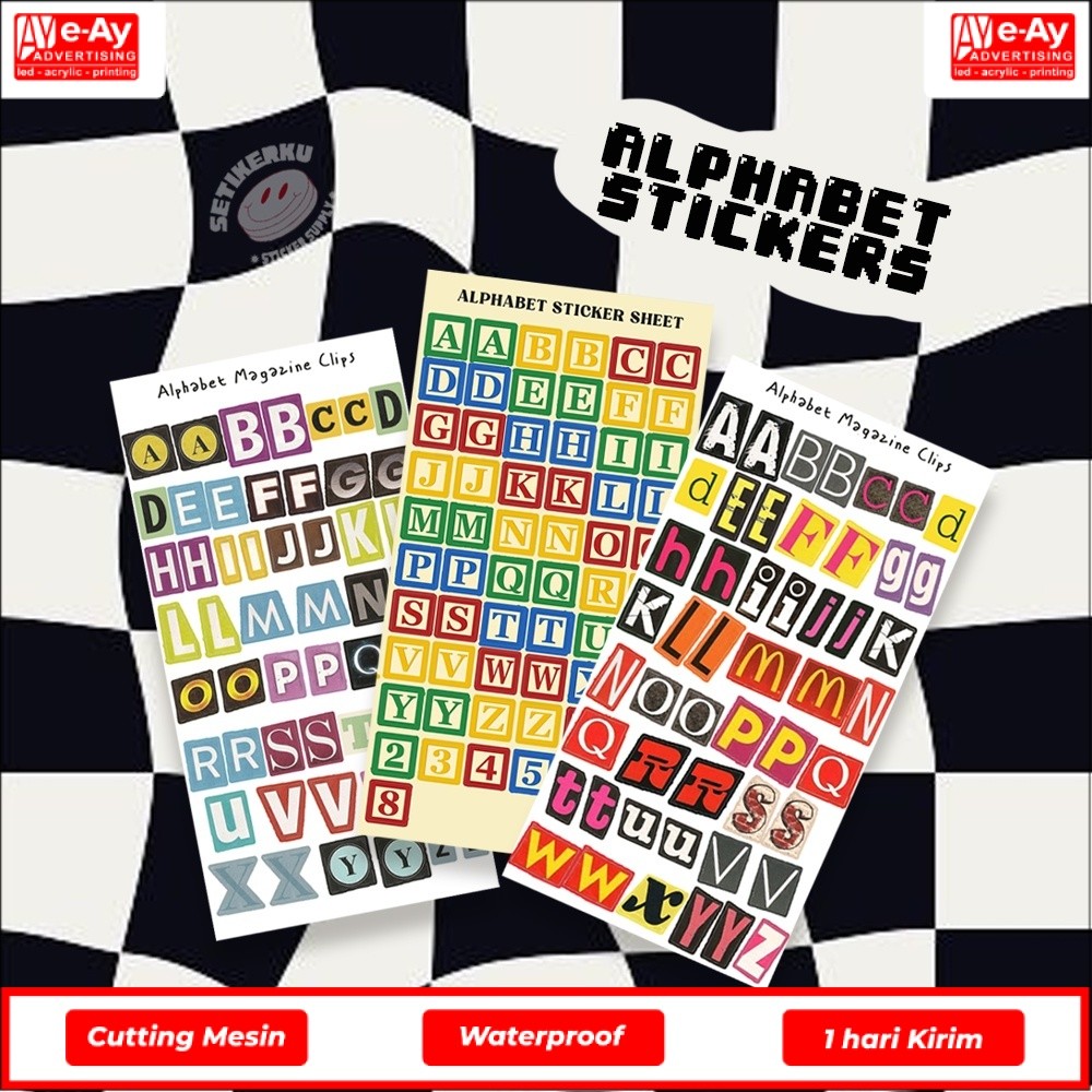 ALPHABET Sticker Pack | stiker aesthetic alphabet - eayadvertising