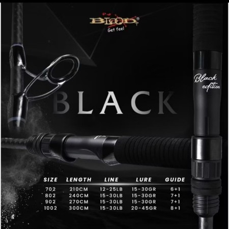 SUPER SALE Joran Pancing Shore Jigging Blood Black 210/240/270/300 cm