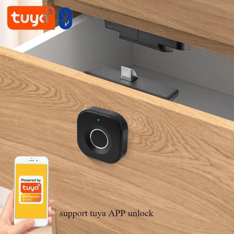 Tuya Smart Fingerprint Lock Biometric Drawer Lock Fingerprint Tuya APP Unlock Smart Door Lock for Dr