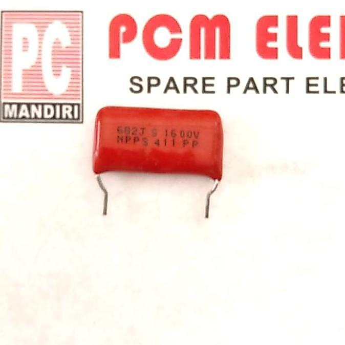 682 1600 682J 1600V 6N8 6.8NF KAPASITOR CAPACITOR MILAR NON POLAR PCMED