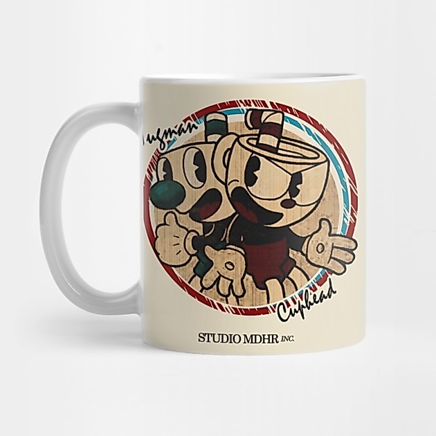 Cuphead Old Cartoon Style - Retro Cuphead Tea Mug