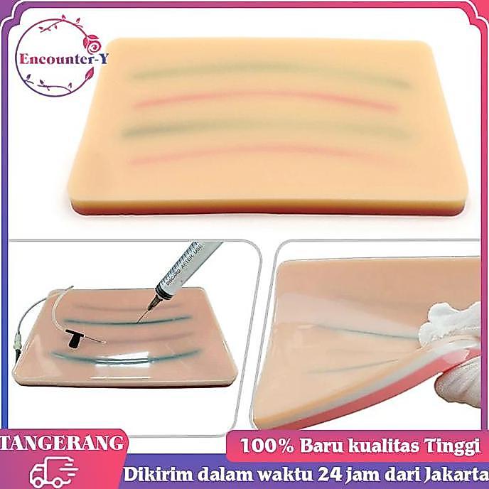 YUTUSAKA Injection Training Pad Latihan Infus Silicone Injection Pad Manekin Human Skin Suture Train