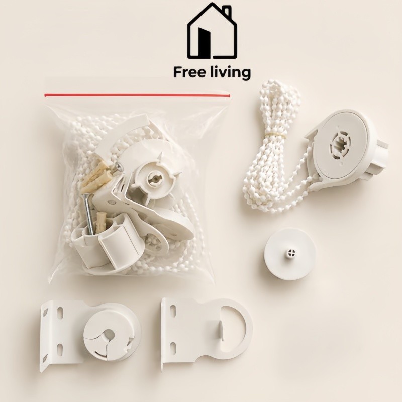 1 Set Rroller Blind Head Blind Roller Jendela Bead Chain +Bracket Roller Blind Roller Blind Chain Un