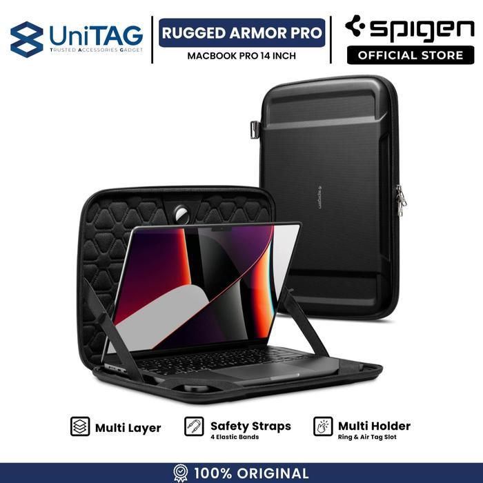Spigen Rugged Armor Pro Sleeve Pouch Hard Case for Macbook Pro 14 inch M5 M4 M3 M2 M1 Spigen Rugged 
