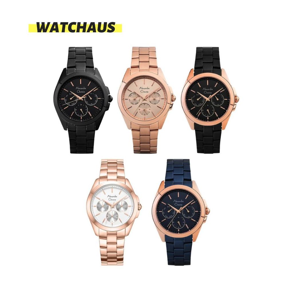 JAM TANGAN WANITA ALEXANDRE CHRISTIE AC2977 AC 2977 BFB ANALOG STAINLESS STRAP