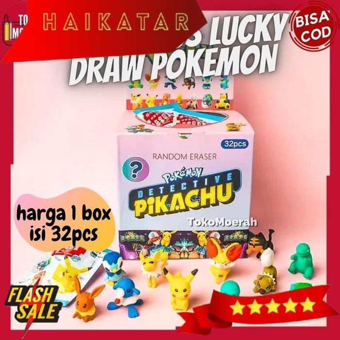 

PENGHAPUS POKEMON 1 BOX 32 pcs PENGHAPUS MISTERI LUCKY BOX POKEMON COD
