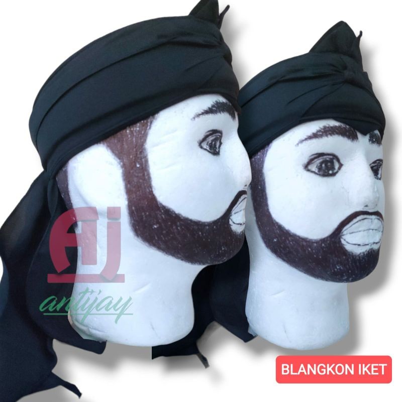 MURAH iket udeng blangkon peci hitam polos sunda jawa solo jogja kliwir motif batik ukuran pria dewa