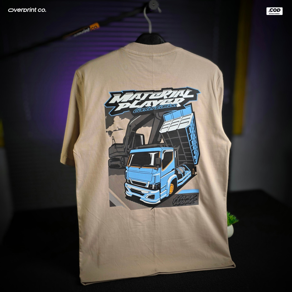 KAOS TRUK CANTER DUMP TRUK | MATERIAL PLAYER, KATUN COMBED 30S BISA COD