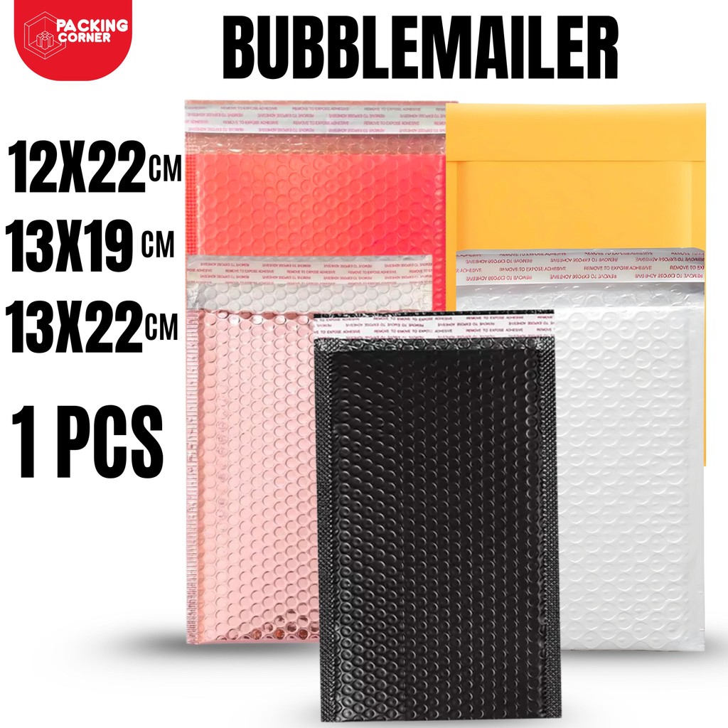 

Bubble Mailer 13x18 12x18 Amplop Bubble Wrap Packing Bubblemailer Merah Putih Hitam Pink Cream Tosca