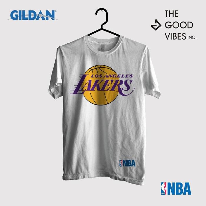 (COD) Kaos  NBA - Los Angeles Lakers White - Putih, S