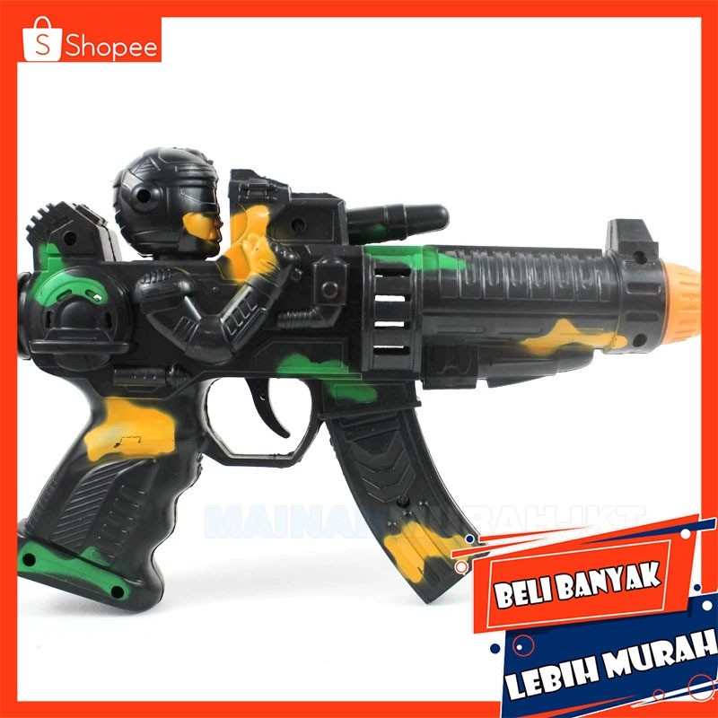 MAINAN ANAK PISTOL FLINTGUN 1062 MAINAN TEMBAK TEMBAKAN KRETEK PISTOL ANAK PLASTIK