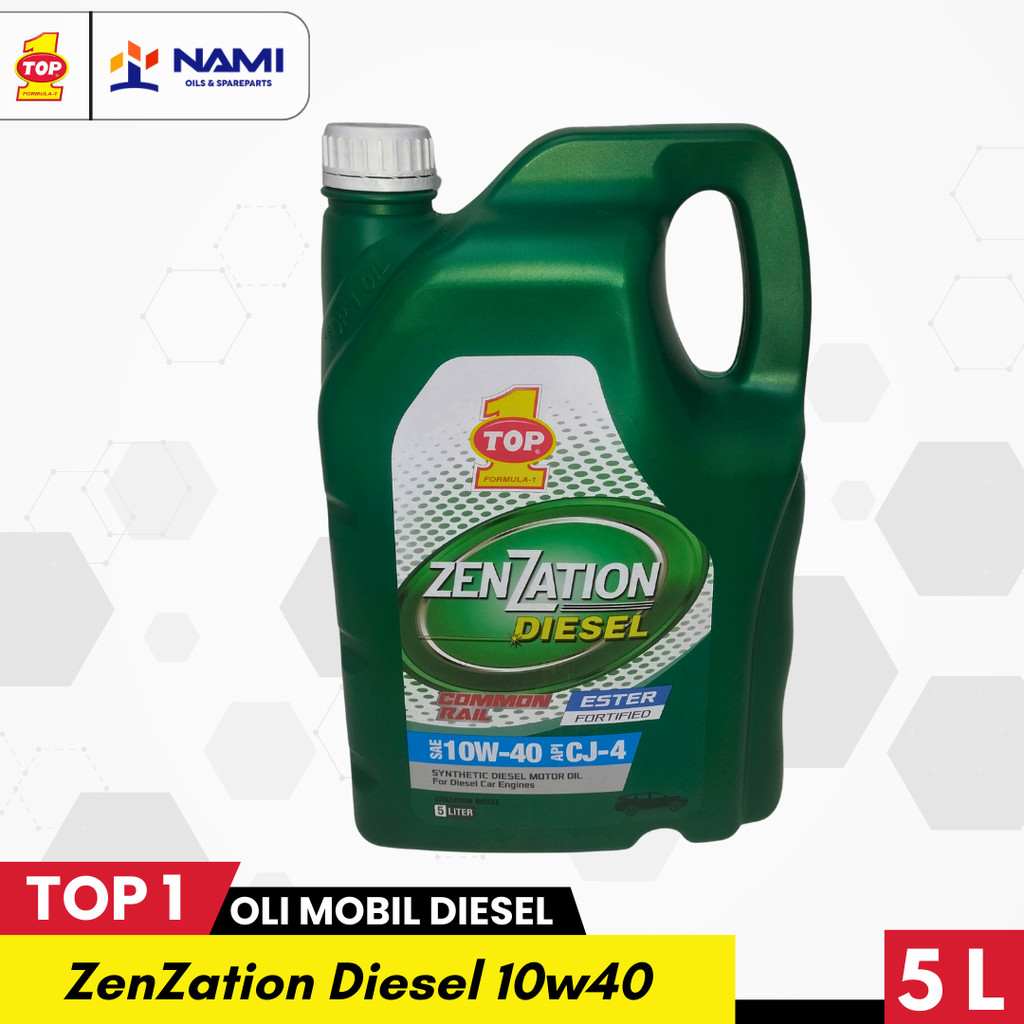 *TOP 1 ZENZATION DIESEL 10W40 (5L)* Car oil / oli mobil diesel- Original