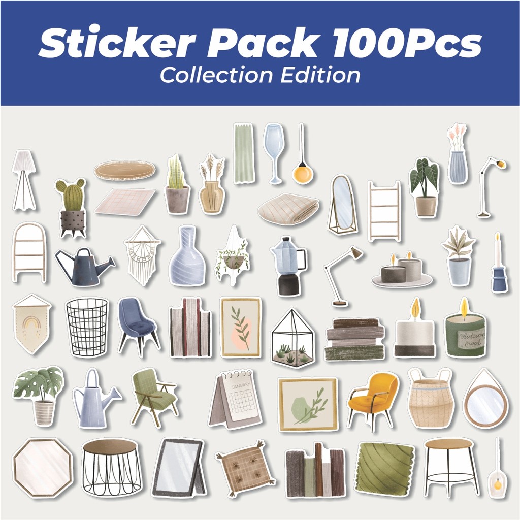 

Hot Stiker Aesthetic Cozy Home Interior [Interior Rumah] Lucu Anti Air Stikers Berperekat Waterproof Sticker Decal Buat Motor Helm Buku Journal Koper Casing HP Laptop Botol Minum