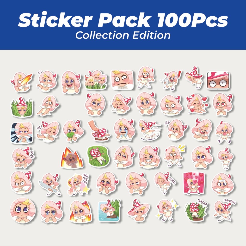 

Hot Stiker Marusia The Cute Mushrom Girl Lucu Anti Air Stikers Berperekat Waterproof Sticker Decal Buat Motor Helm Buku Journal Koper Casing HP Laptop Botol Minum