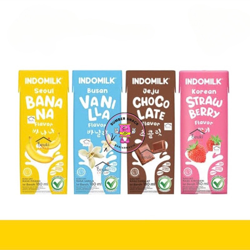 

Indomilk Korean Series (180ml) (4 Varian Rasa) BON