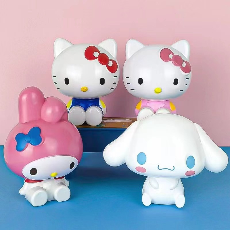 

Sanrio Kawaii Hello Kitty Kuromi Pvc Figurine Model My Melody Ornament Pudng Dog Toy Cake Decoration Cartoon Model y Gifts