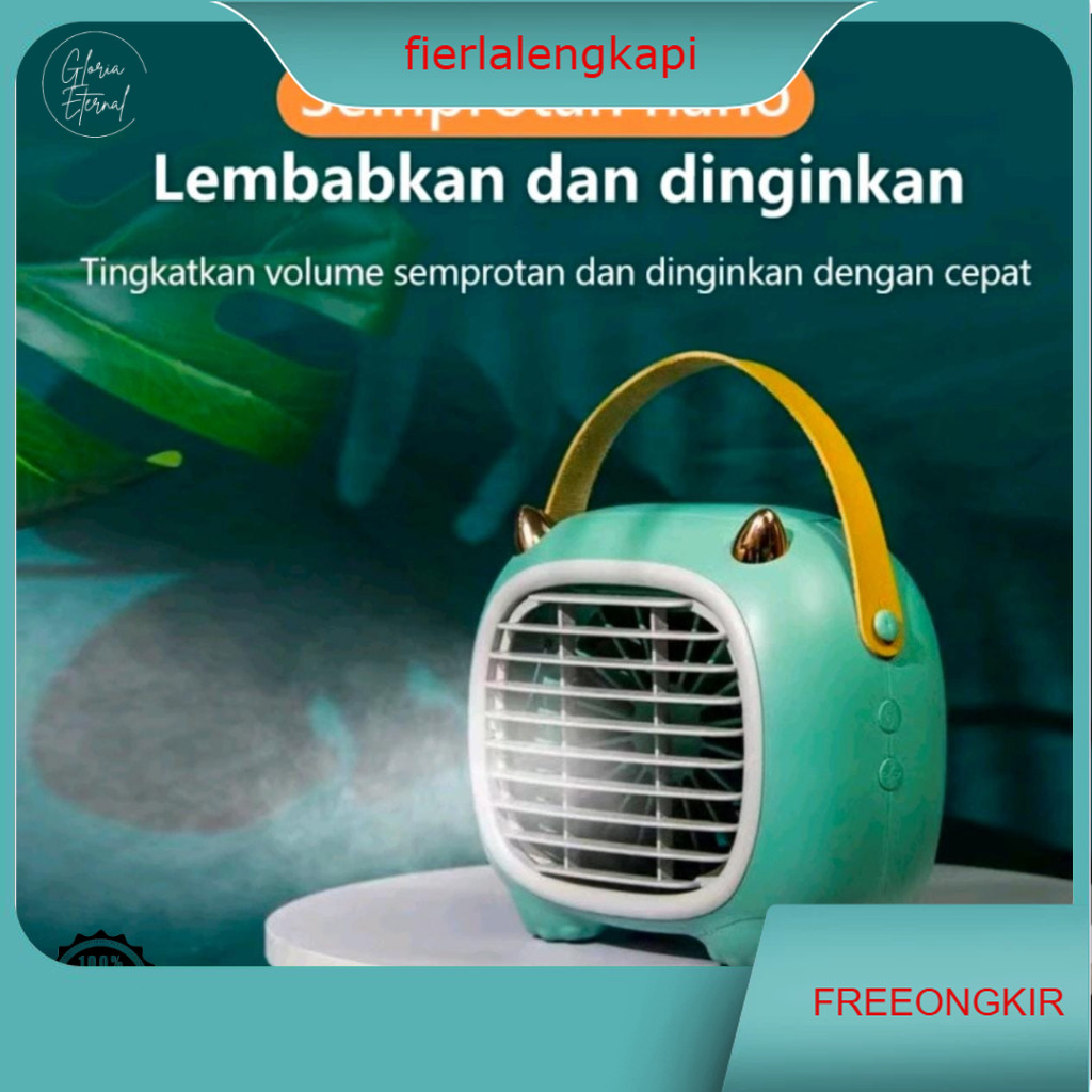 Kipas Angin Face Mist Monster Kecil / Kipas Pelembab Semportan / Kipas Angin Isi Ulang Air