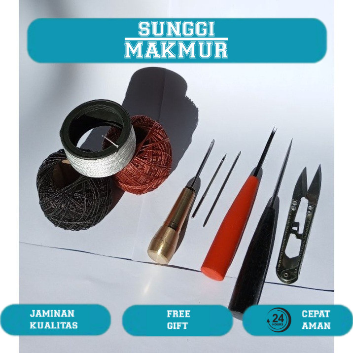 peralatan sol sepatu sandal jarum Kuningan bongkar pasang 3 varian jarum berbeda alat jahit sepatu s