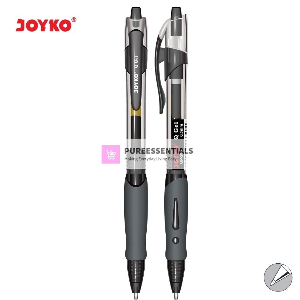 

[3 PC] Pulpen Cair / Gel Pen Anti Macet Tik Tek Joyko GP-265Q Warna Hitam 0,5mm