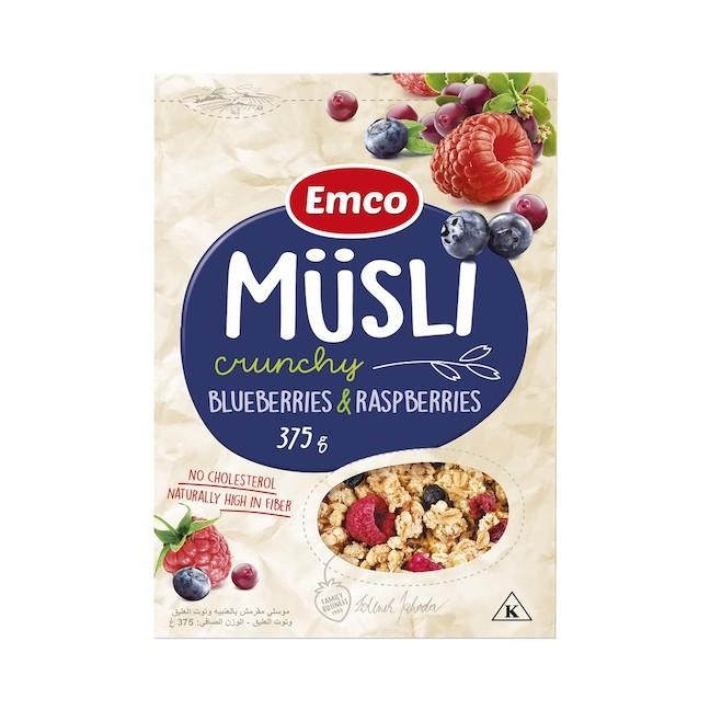 

Emco Musli Crunchy Oat Cereal Blueberries & Raspberries [375 gr]