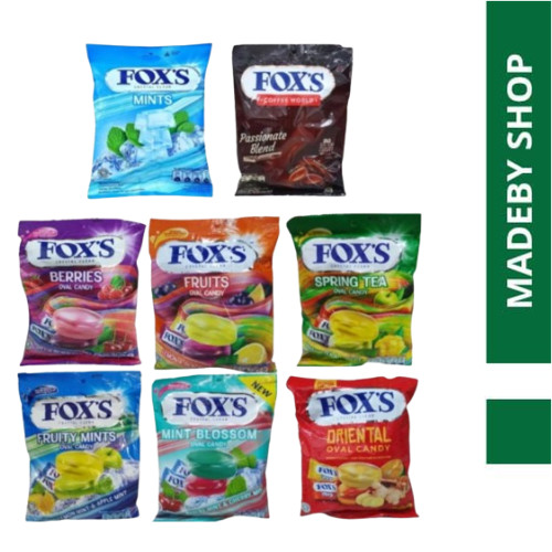 

PERMEN FOXS FOX'S 128GR BERRIES/SPRING TEA/MINT BLOSSOM/COFFEE/FRUITY MINTS