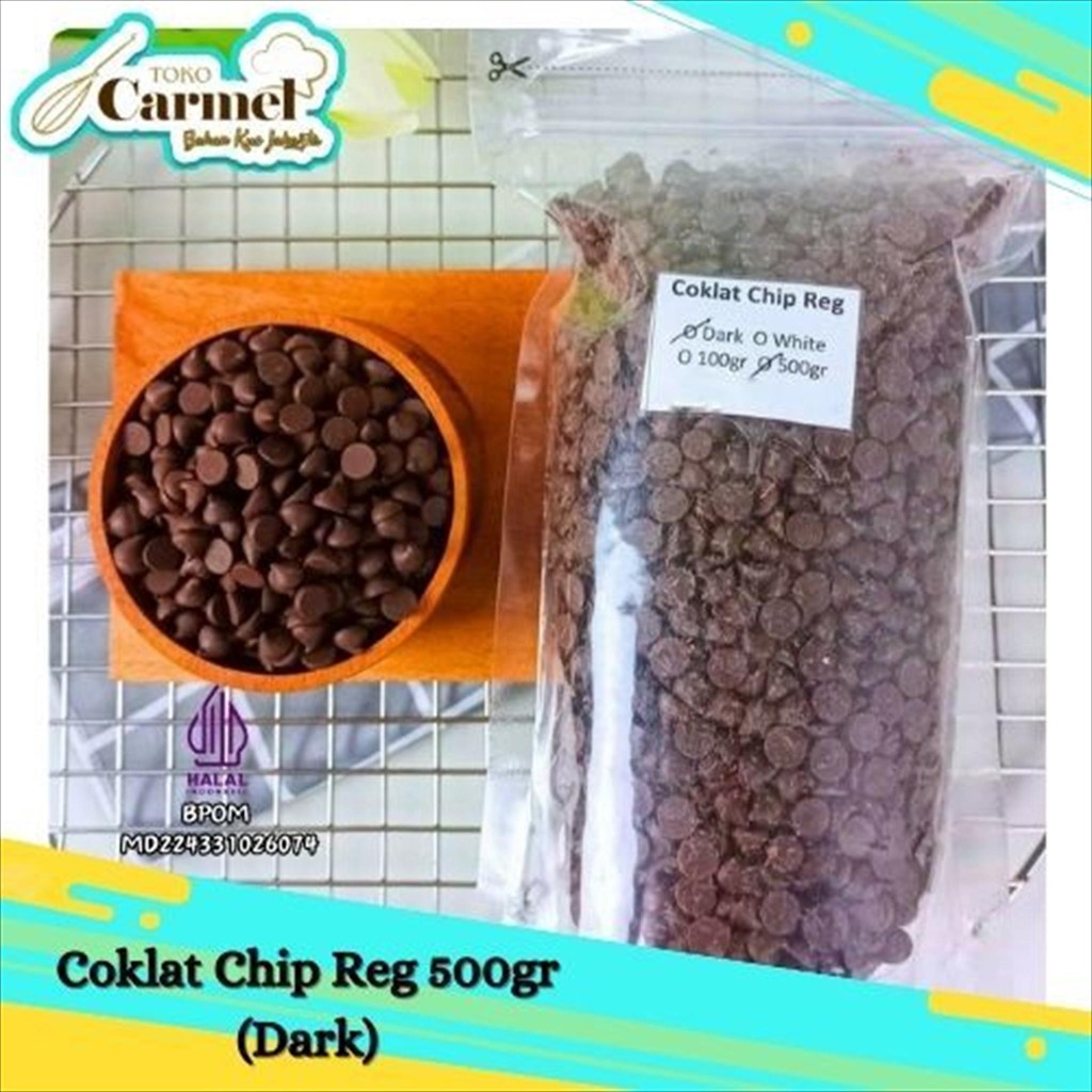 

Choco Chip Elmer 500gr [Repack] - Coklat Chip Dark - Coklat Chip Lancip