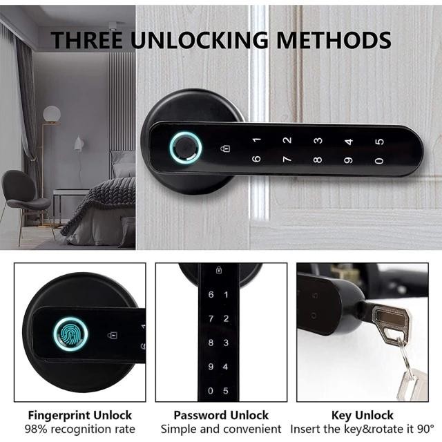Smart lock door lock kunci pintu rumah digital gagang pintu sidik jari Terlaris