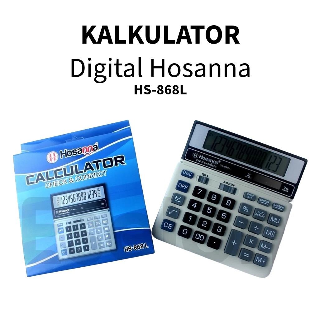 

♚Kalkulator HOSANNA 14DIGIT / Kalkulator HS-868L / CHECK & CORRECT♚
