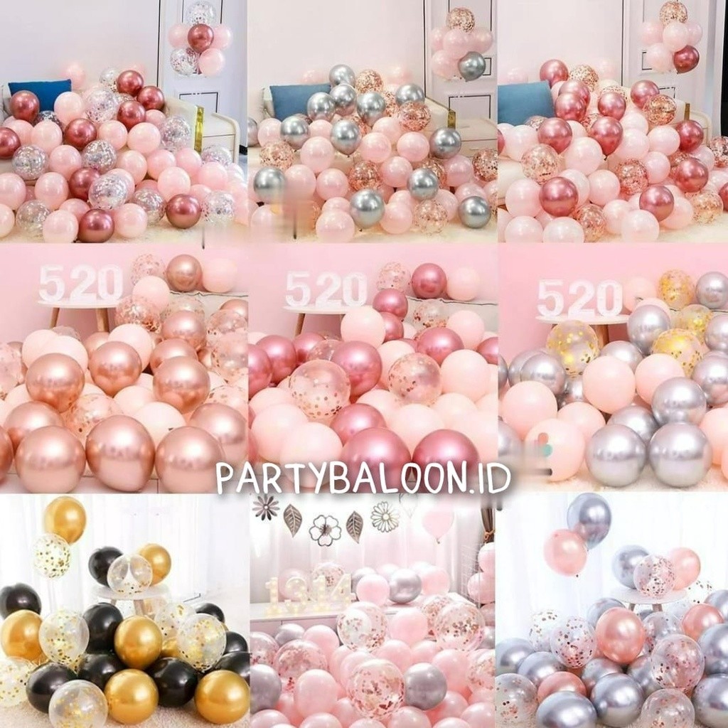 Partybaloon Paket Balon Dekorasi Ulang Tahun Anak Dewasa ultah Perempuan Laki Laki Murah Lengkap Set