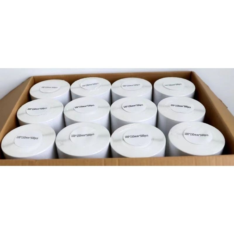 

LABEL BARCODE Direct Thermal 100 X 150 mm 100x150 4x6" isi 500pcs ukuran A6