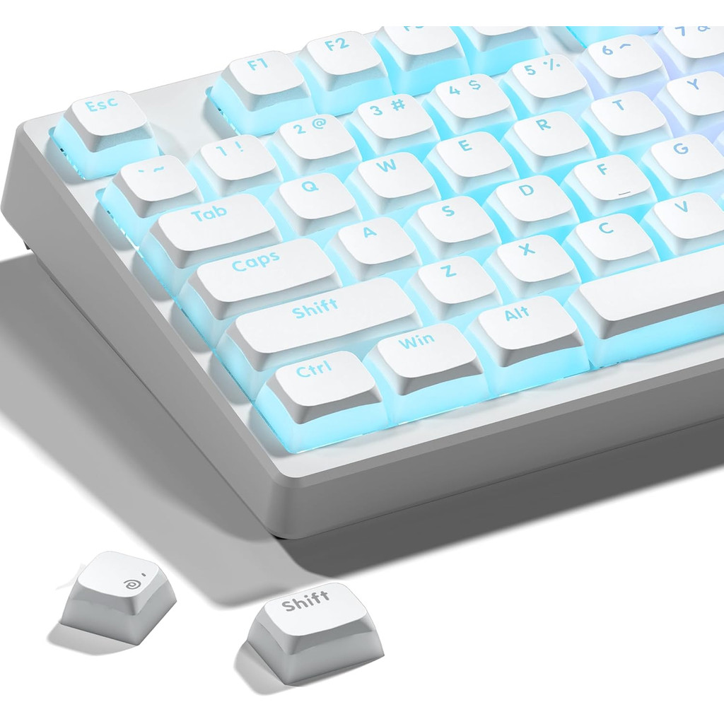 XDA Pudding Keycaps, Translucent Backlit, Double Shot, for 60%/65%/75%/80%/100% Layout MX Cherry Swi