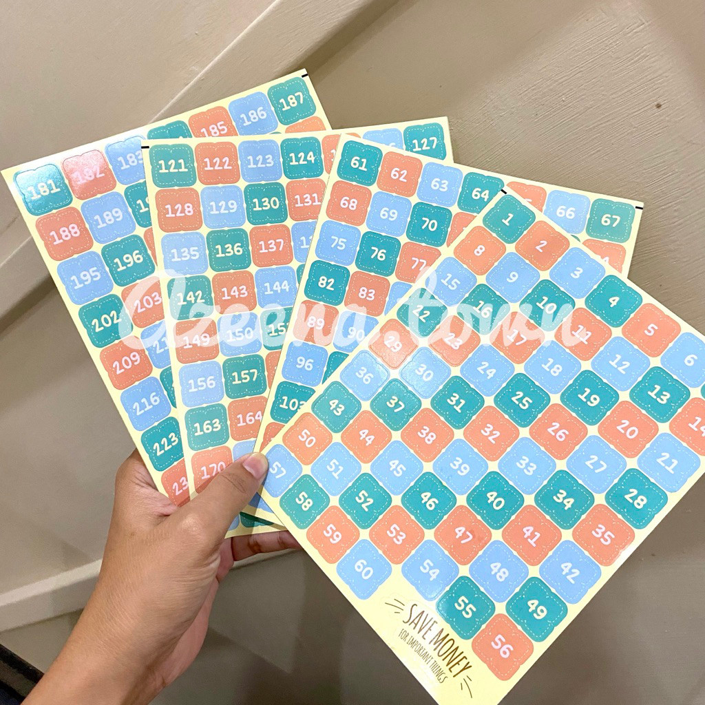 

STIKER ANGKA 1-120 1-240 UNTUK MENABUNG