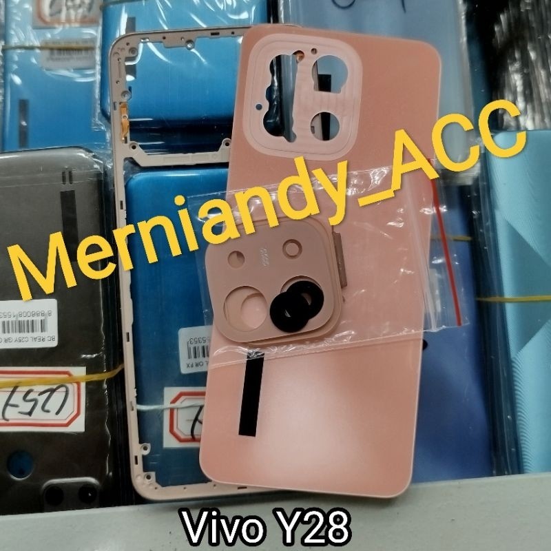 Cessing kesing hausing fullset Vivo Y28 Backdor + Tulang Bazzel tutup mesin