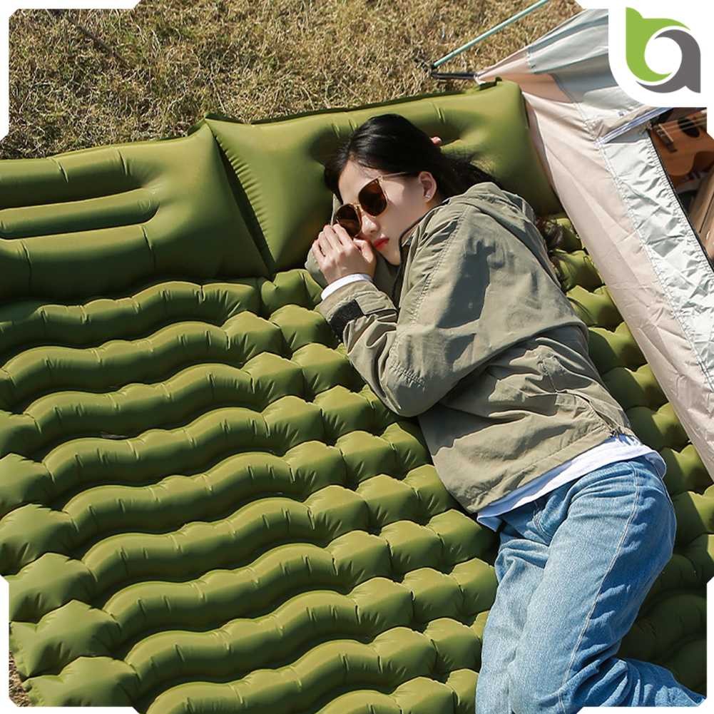 HUANQ Kasur Matras Angin Manual Sleeping Pad Waterproof Double - HQ-200