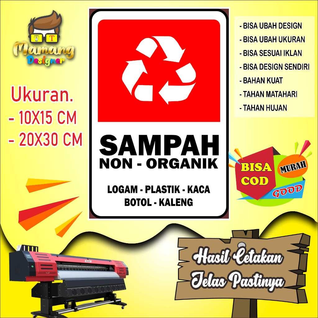 

Backdrop Cetak Stiker Kata Kata Untuk Sampah Non Organik Merah